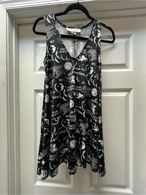 Gypsy Warrior Black & White Mystic Swing Mini Dress